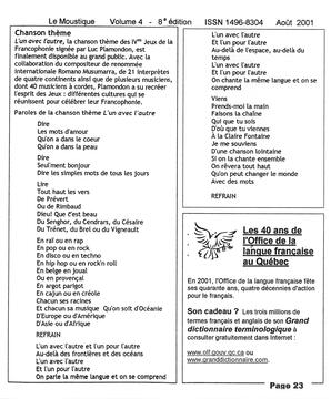   LE MOUSTIQUE PACIFIQUE, 2001   , page 23