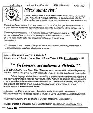  LE MOUSTIQUE PACIFIQUE, 2001   , page 18