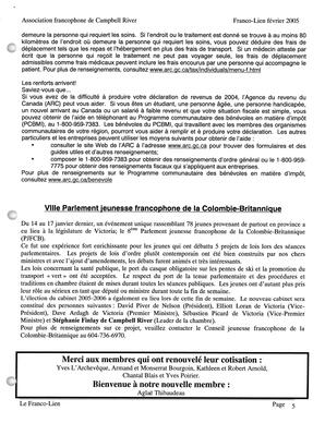   LE FRANCO-LIEN, 2005   , page 5