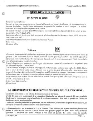  LE FRANCO-LIEN, 2005   , page 3