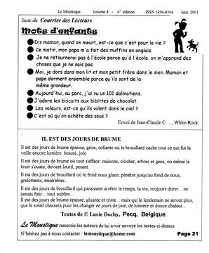   LE MOUSTIQUE PACIFIQUE, 2001   , page 21