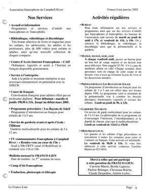   LE FRANCO-LIEN, 2005   , page 9