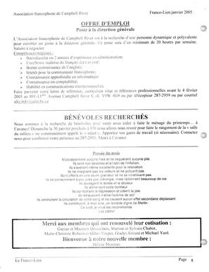   LE FRANCO-LIEN, 2005   , page 8