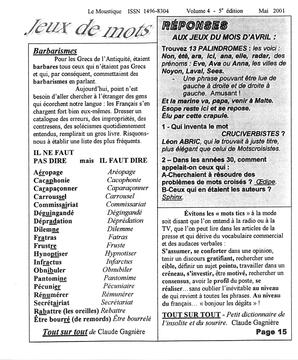  LE MOUSTIQUE PACIFIQUE, 2001   , page 15