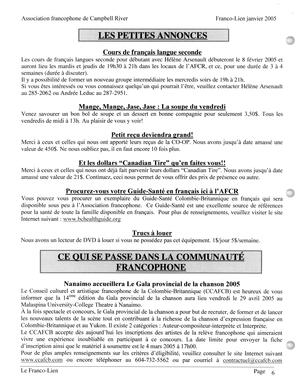   LE FRANCO-LIEN, 2005   , page 6