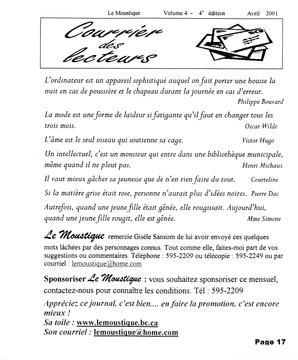   LE MOUSTIQUE PACIFIQUE, 2001   , page 17