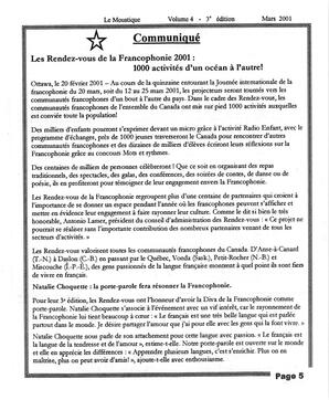   LE MOUSTIQUE PACIFIQUE, 2001   , page 5