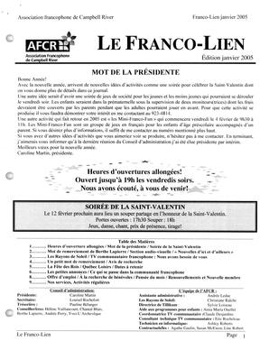   LE FRANCO-LIEN, 2005   , page 1