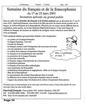   LE MOUSTIQUE PACIFIQUE, 2001   , page 14