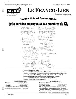   LE FRANCO-LIEN, 2004   , page 1