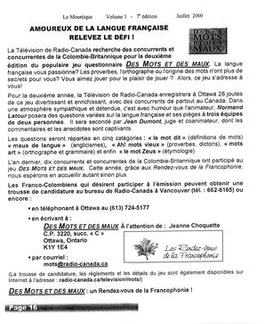  LE MOUSTIQUE PACIFIQUE, 2000   , page 16