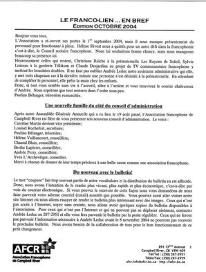   LE FRANCO-LIEN, 2004   , page 1