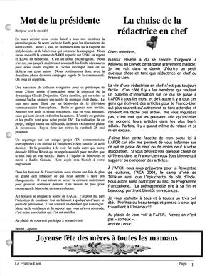   LE FRANCO-LIEN, 2004   , page 3
