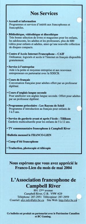   LE FRANCO-LIEN, 2004   , page 13