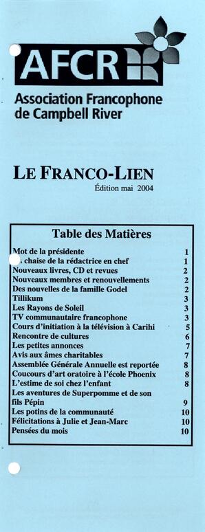   LE FRANCO-LIEN, 2004   , page 1