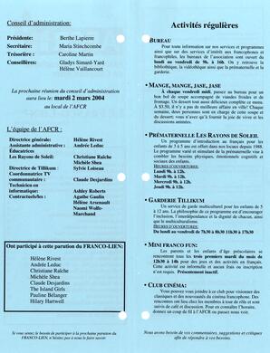   LE FRANCO-LIEN, 2004   , page 2