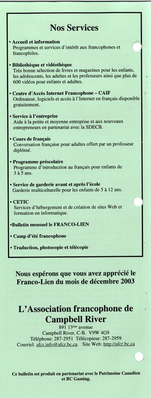   LE FRANCO-LIEN, 2003   , page 15
