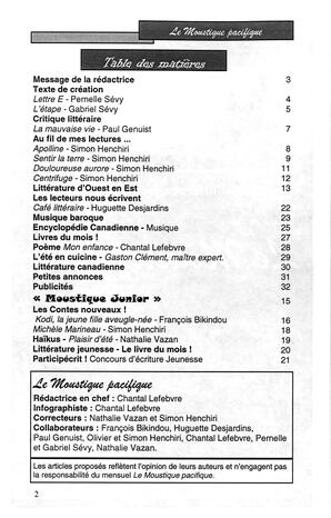   LE MOUSTIQUE PACIFIQUE, 2006   , page 2