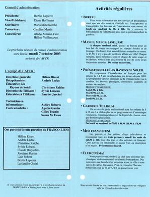   LE FRANCO-LIEN, 2003   , page 2