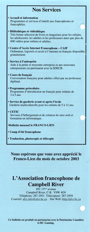   LE FRANCO-LIEN, 2003   , page 15