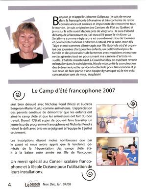   LE BASTION DE NANAIMO, 2007-2008   , page 5