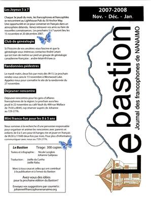   LE BASTION DE NANAIMO, 2007-2008   , page 1