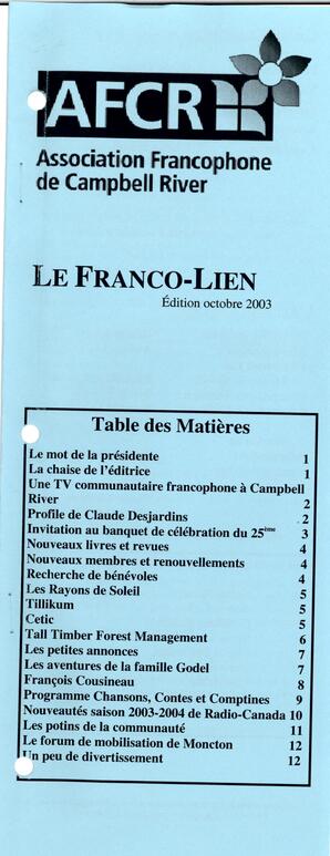   LE FRANCO-LIEN, 2003   , page 1