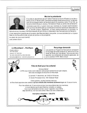   LE BASTION DE NANAIMO, 2005   , page 2