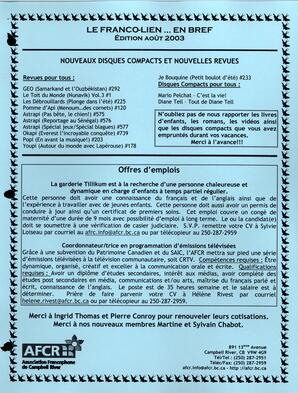   LE FRANCO-LIEN, 2003   , page 1