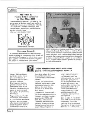   LE BASTION DE NANAIMO, 2004   , page 7