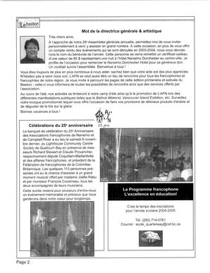   LE BASTION DE NANAIMO, 2004   , page 3