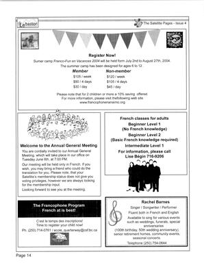   LE BASTION DE NANAIMO, 2004   , page 15