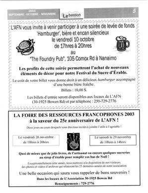   LE BASTION DE NANAIMO, 2003   , page 6