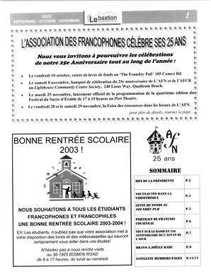   LE BASTION DE NANAIMO, 2003   , page 2