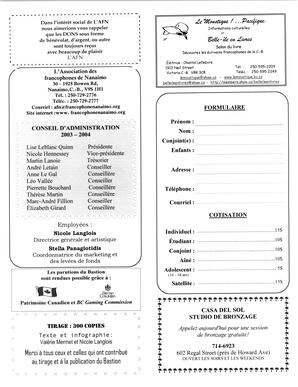   LE BASTION DE NANAIMO, 2003   , page 18