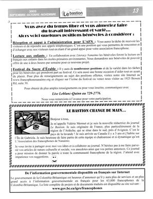   LE BASTION DE NANAIMO, 2003   , page 14