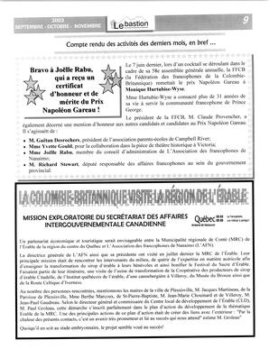   LE BASTION DE NANAIMO, 2003   , page 10