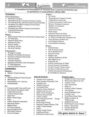   LE BASTION DE NANAIMO, 2003   , page 6