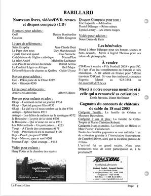   LE FRANCO-LIEN, 2003   , page 4