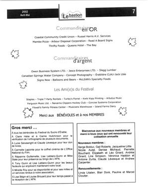   LE BASTION DE NANAIMO, 2002   , page 8