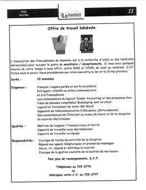   LE BASTION DE NANAIMO, 2002   , page 12