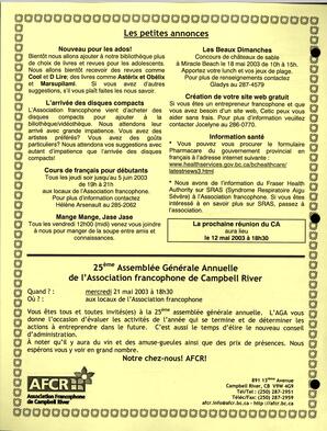   LE FRANCO-LIEN, 2003   , page 2