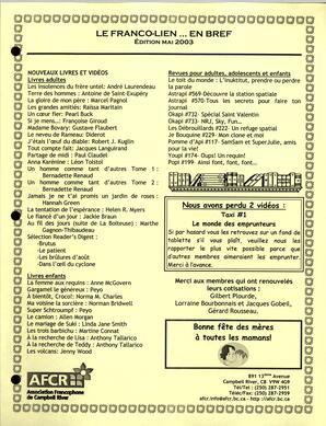  LE FRANCO-LIEN, 2003   , page 1