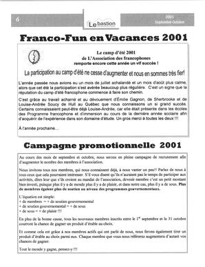   LE BASTION DE NANAIMO, 2001   , page 7