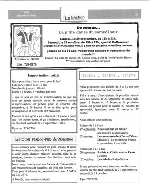   LE BASTION DE NANAIMO, 2001   , page 6