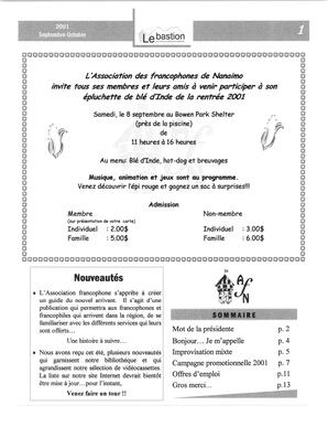   LE BASTION DE NANAIMO, 2001   , page 2