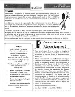   LE BASTION DE NANAIMO, 2000-2001   , page 7