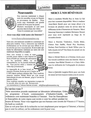   LE BASTION DE NANAIMO, 2000-2001   , page 6