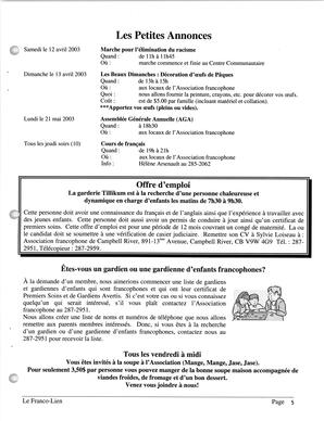   LE FRANCO-LIEN, 2003   , page 7
