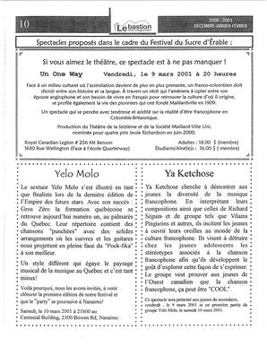   LE BASTION DE NANAIMO, 2000-2001   , page 12